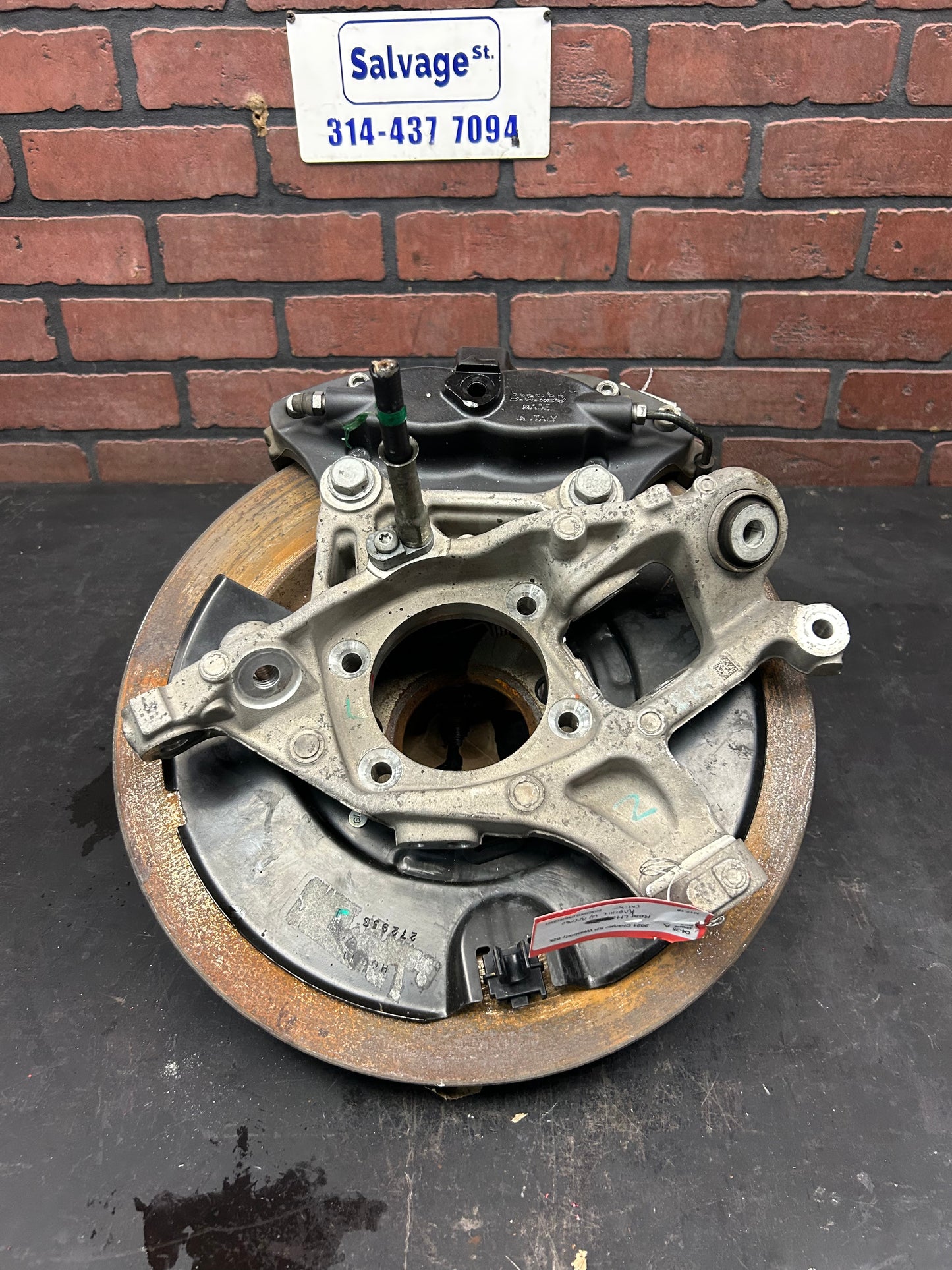 15-23 Dodge Charger Challenger Scat Pack Left Rear Spindle Knuckle Rotor Brake