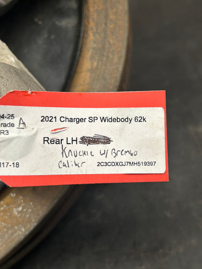 15-23 Dodge Charger Challenger Scat Pack Left Rear Spindle Knuckle Rotor Brake