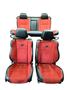 15-23 Challenger Scat Pack Red Alcantara Leather Seat Set Front Rear OEM SRT 47k