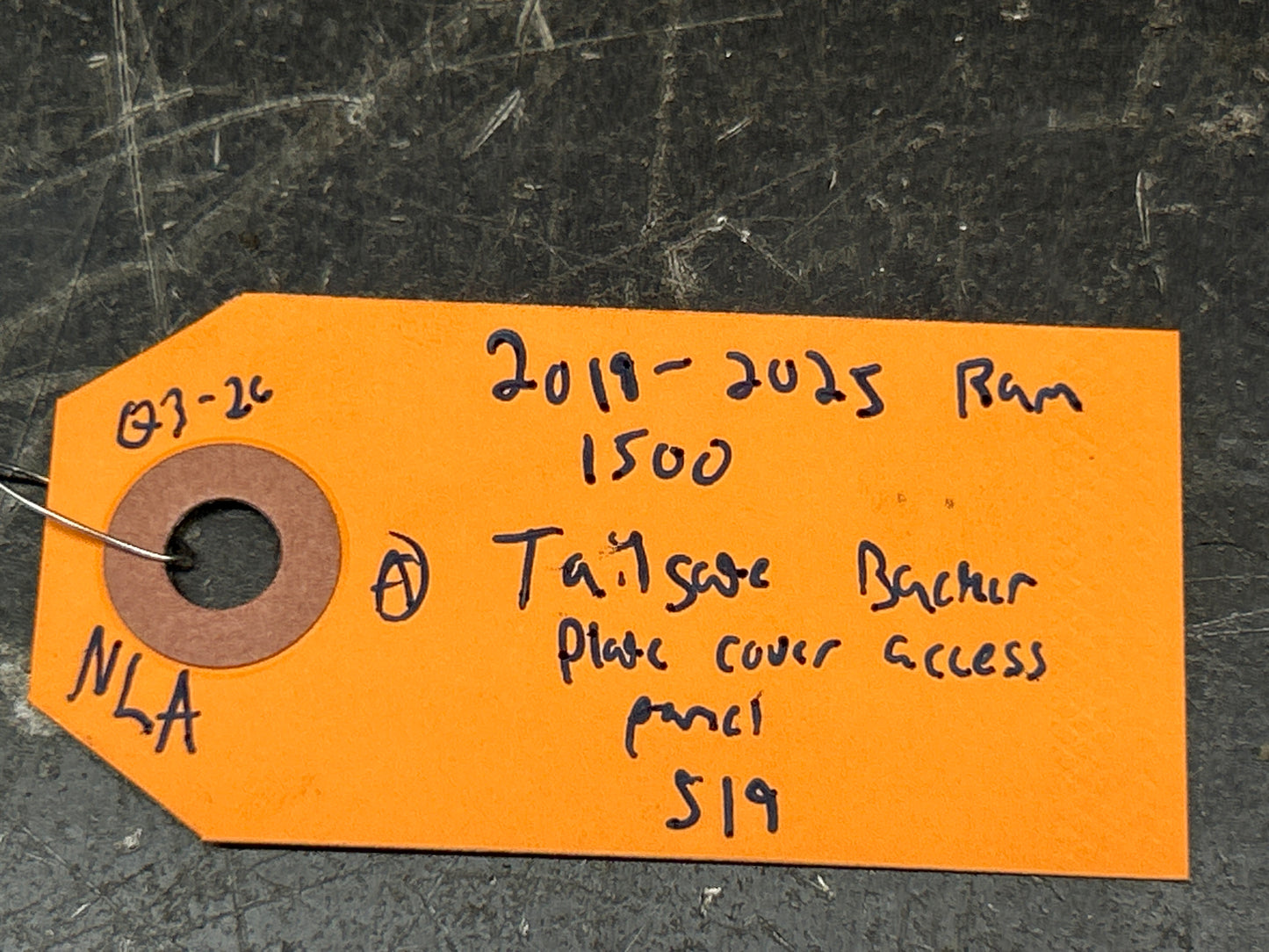 2019-2025 Ram 1500 Tailgate Backer Plate Access Panel Cover 615343880600