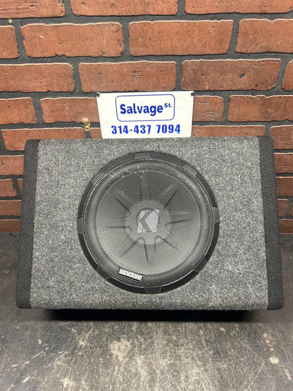KICKER Bass Station 10in Enclosed Audio Subwoofer Built in 100Watt AMP 11PT250