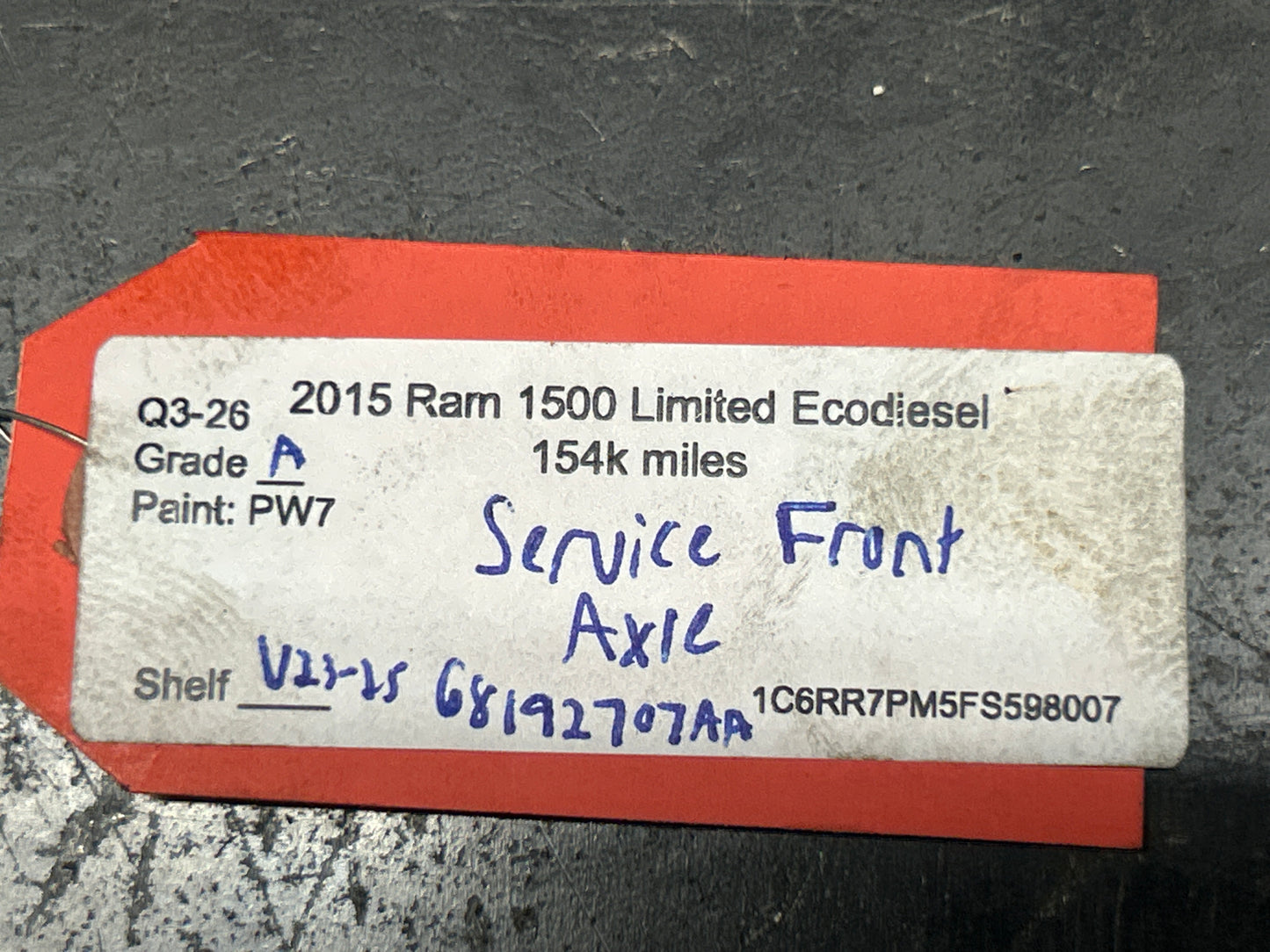 2013-2020 Ram 1500 Pickup Front Axle Differential Carrier 3.55 Ratio 68192707AA