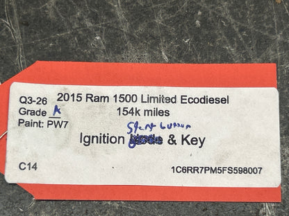 2013-2024 RAM 1500 2500 3500 OEM Ignition Switch With Two Keys 1UW38DX9AC