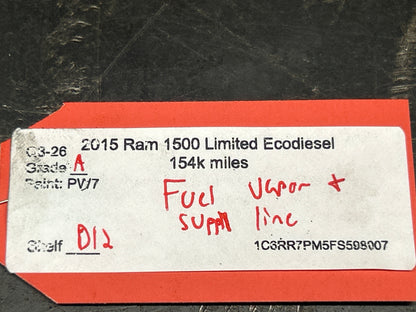 2014-2019 DODGE RAM 1500 3.0L ECODIESEL FUEL SUPPLY AND RETURN TUBE