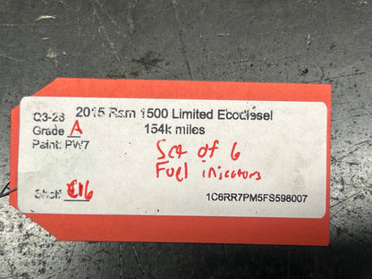 2014-2018 Dodge Ram 1500/Jeep EcoDiesel 3.0L Diesel Injector Set 68211302AA