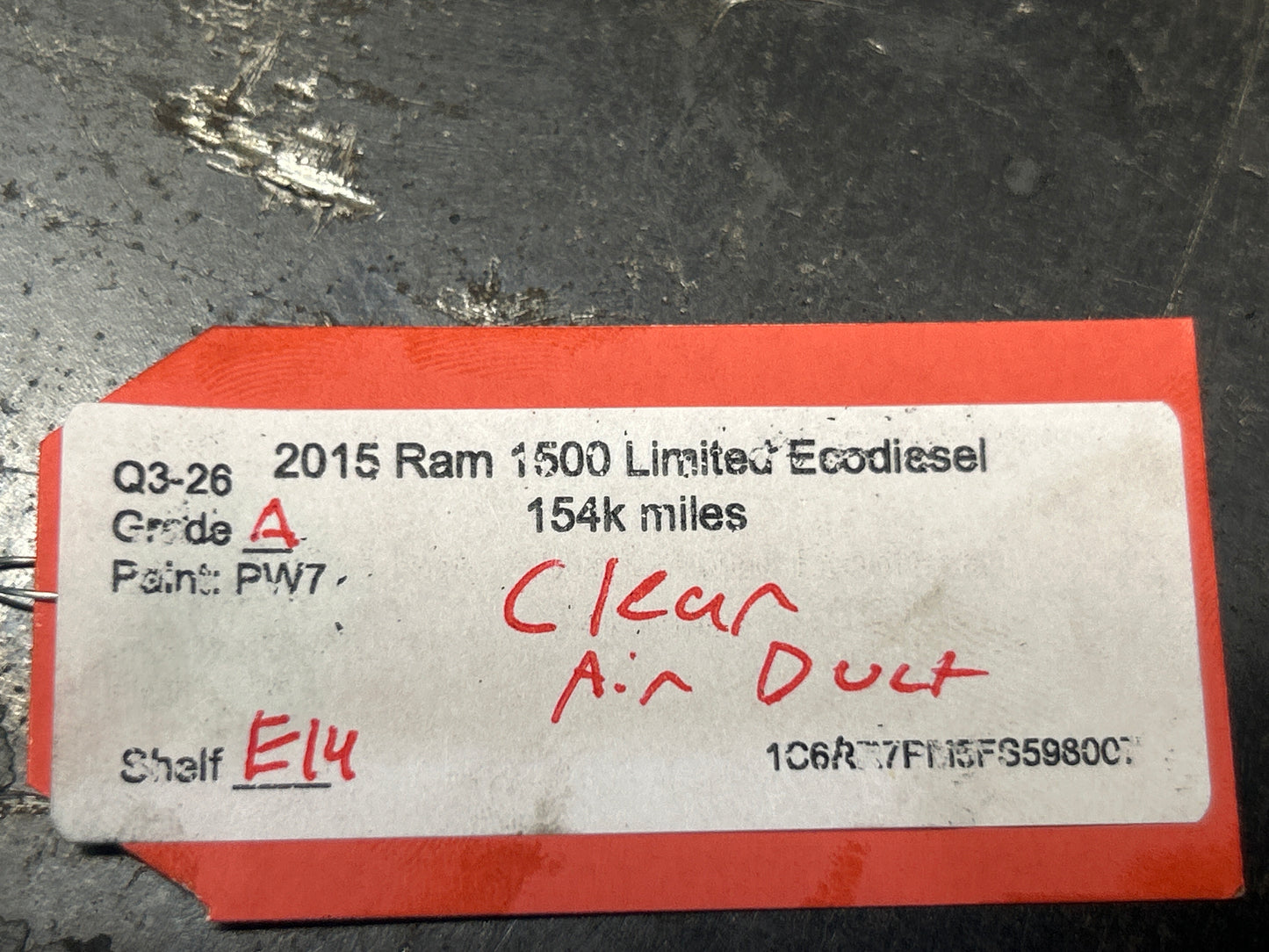 2014-2018 RAM 1500 3.0L EcoDiesel Air Intake Duct 68164051AE OEM