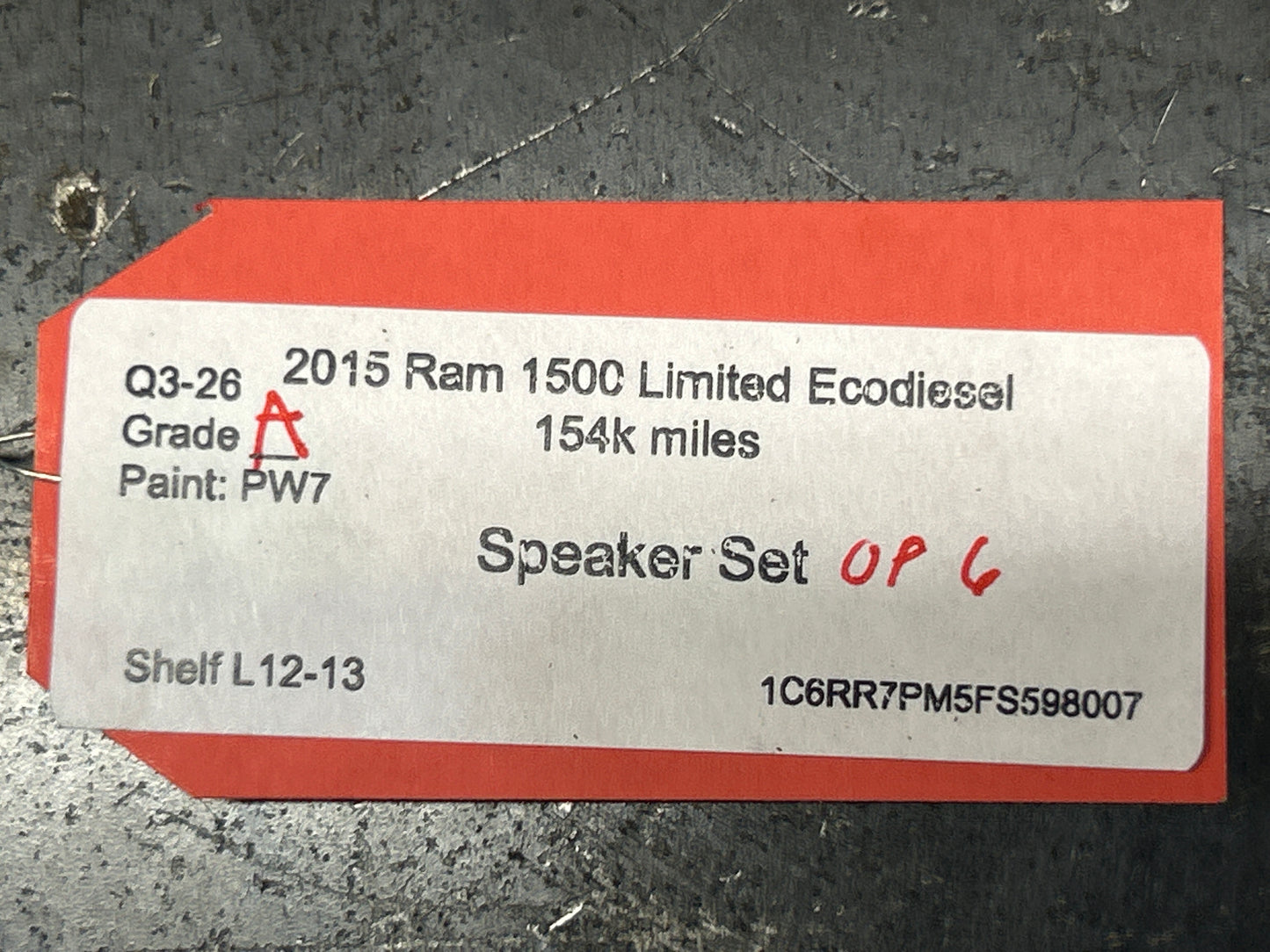 2009-2018 RAM 1500 FRONT & REAR DOOR SPEAKER SET OEM 52851560AA