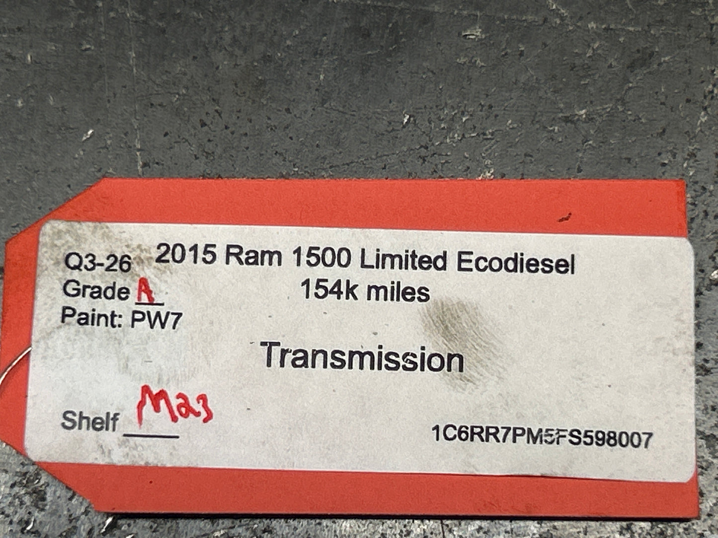 2015-2018 Ram 1500 3.0 EcoDiesel Automatic Transmission A/T 4x4 8HP70 68253228AA