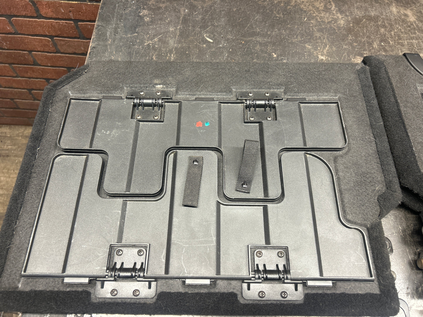 2013-2024 RAM 1500-3500 CREW CAB REAR FOLDING FLOOR CARGO STORAGE TRAY BLACK