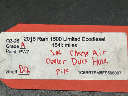 2013-2024 RAM 1500 EcoDiesel 3.0L OEM CHARGE AIR COOLER DUCT HOSE PIPE