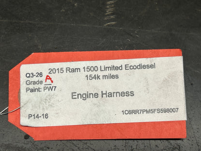 2014-2024 RAM 1500 ECODIESEL 3.0L ENGINE INJECTOR WIRING WIRE HARNESS OEM