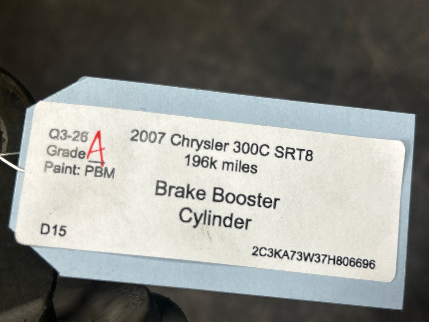 2005-2007 Chrysler 300 Charger Brake Booster Master Cylinder w/ Reservoir OEM