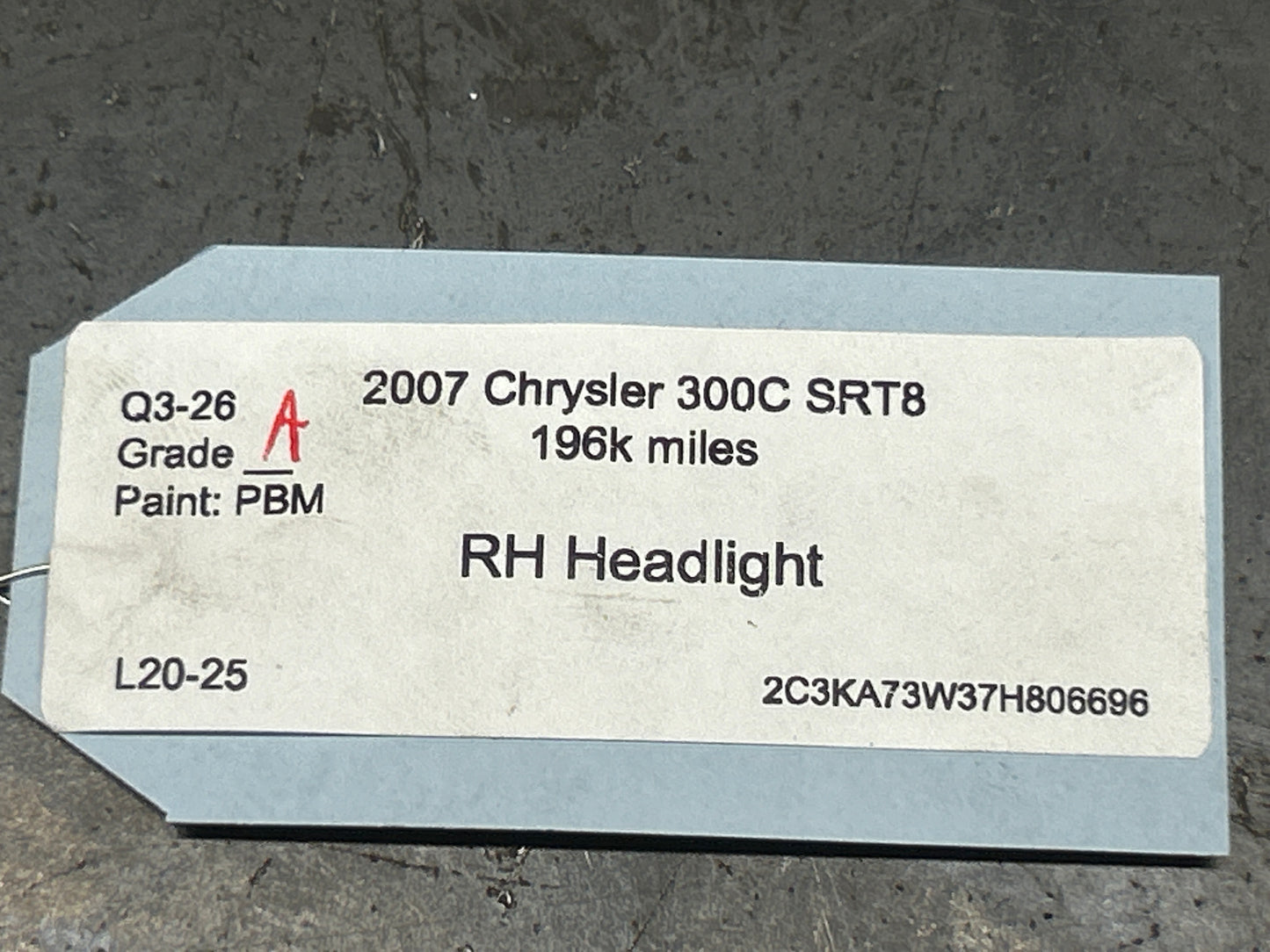 2005-2010 CHRYSLER SRT8 300C RIGHT PASSENGER XENON HID HEADLIGHT ASSEMBLY OEM RH