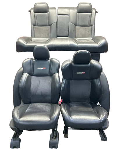 2005-2010 CHRYSLER 300C SRT8 LEATHER SUEDE HEATED FRONTS REAR SEATS OEM
