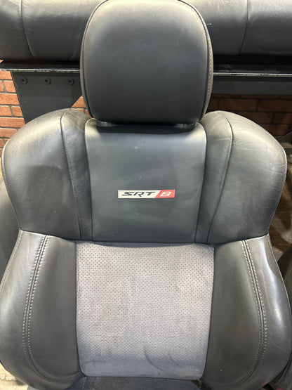 2005-2010 CHRYSLER 300C SRT8 LEATHER SUEDE HEATED FRONTS REAR SEATS OEM