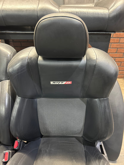 2005-2010 CHRYSLER 300C SRT8 LEATHER SUEDE HEATED FRONTS REAR SEATS OEM