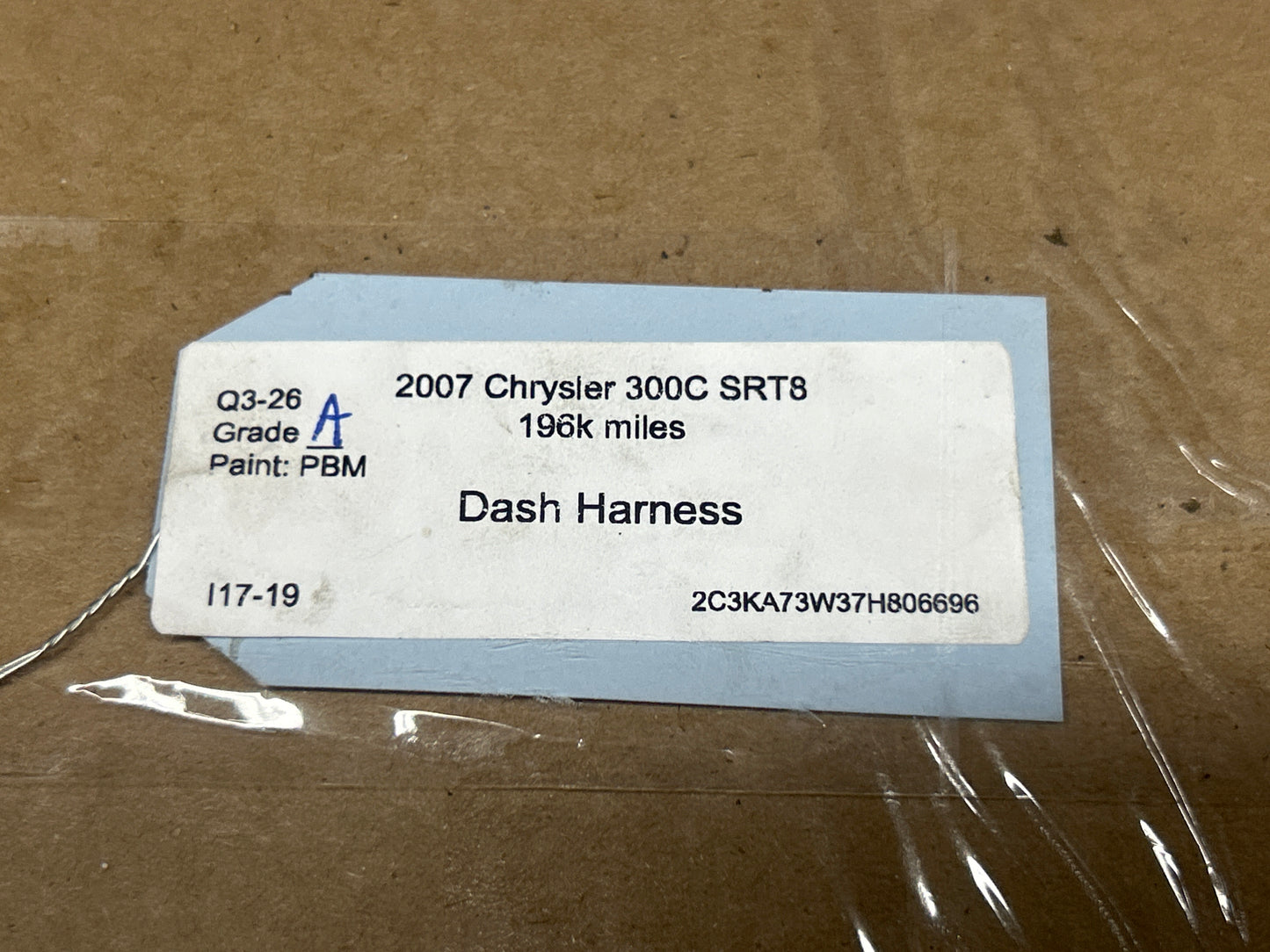 2007 CHRYSLER 300C INSTRUMENT PANEL DASHBOARD DASH WIRE WIRING HARNESS OEM