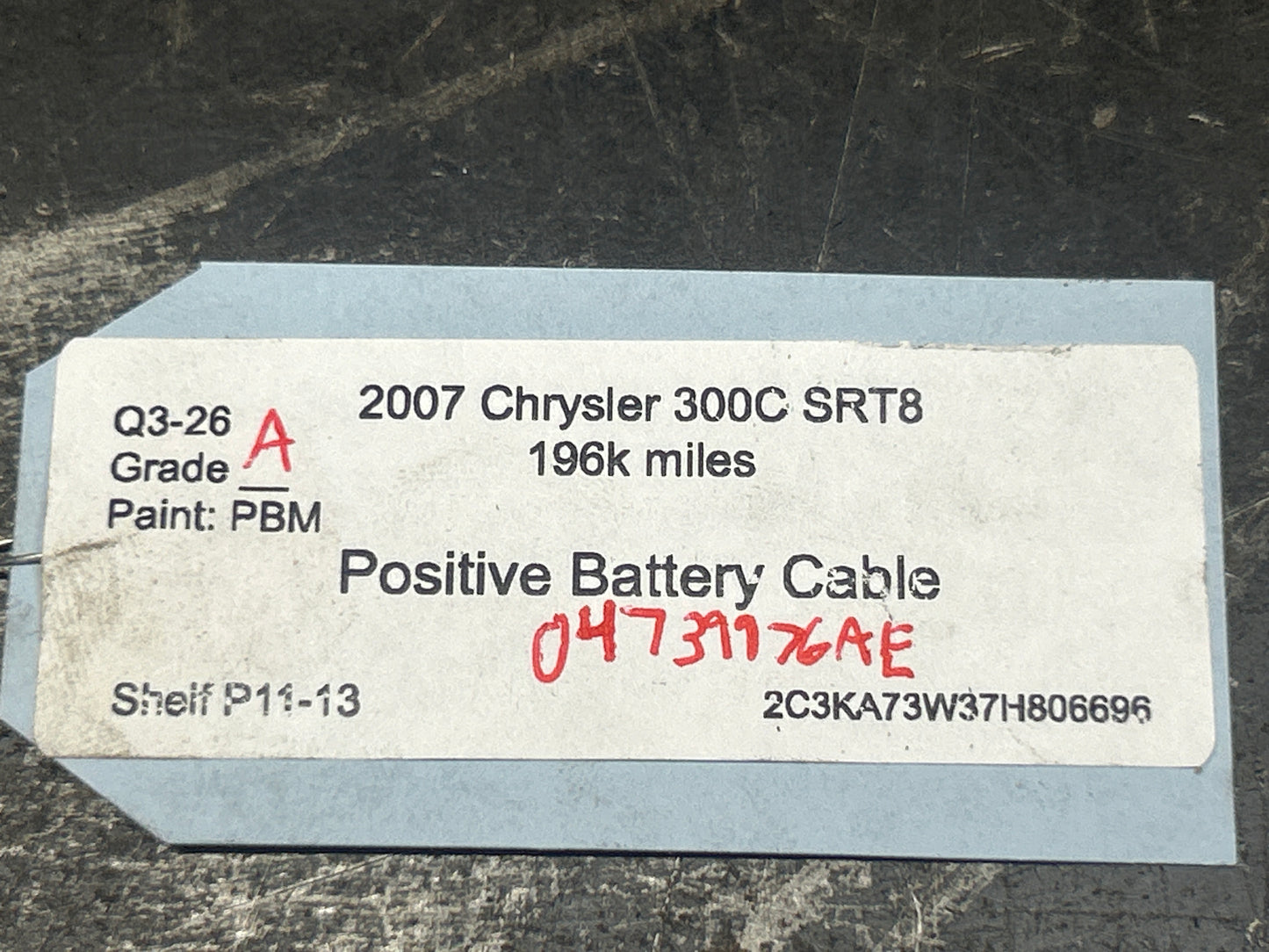 2005-2010 Chrysler 300C/Charger/Magnum Battery Positive Wiring Harness Cable OEM