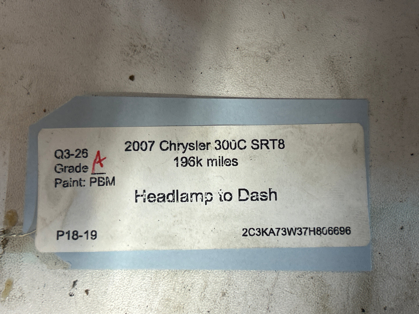 2007 Chrysler 300C SRT8 Mopar Headlamp To Dash Wiring Harness 5035113AA