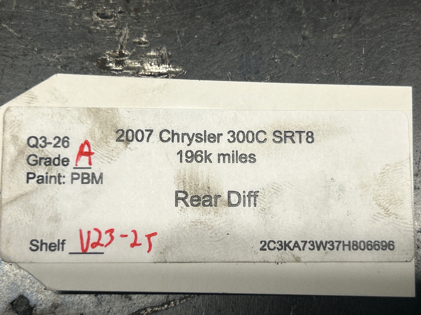 2005-2010 Chrysler 300C SRT8 6.1L 3.06 Rear Differential RWD OEM 05037799AC