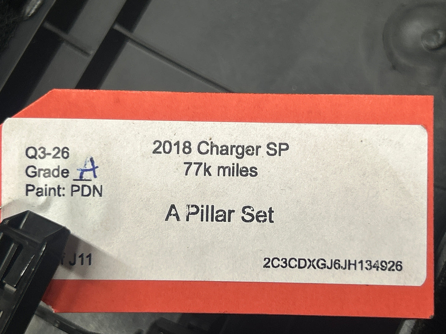 2015-2023 Dodge Charger Black A Pillar Trim Set OEM 5LN24DX9AF