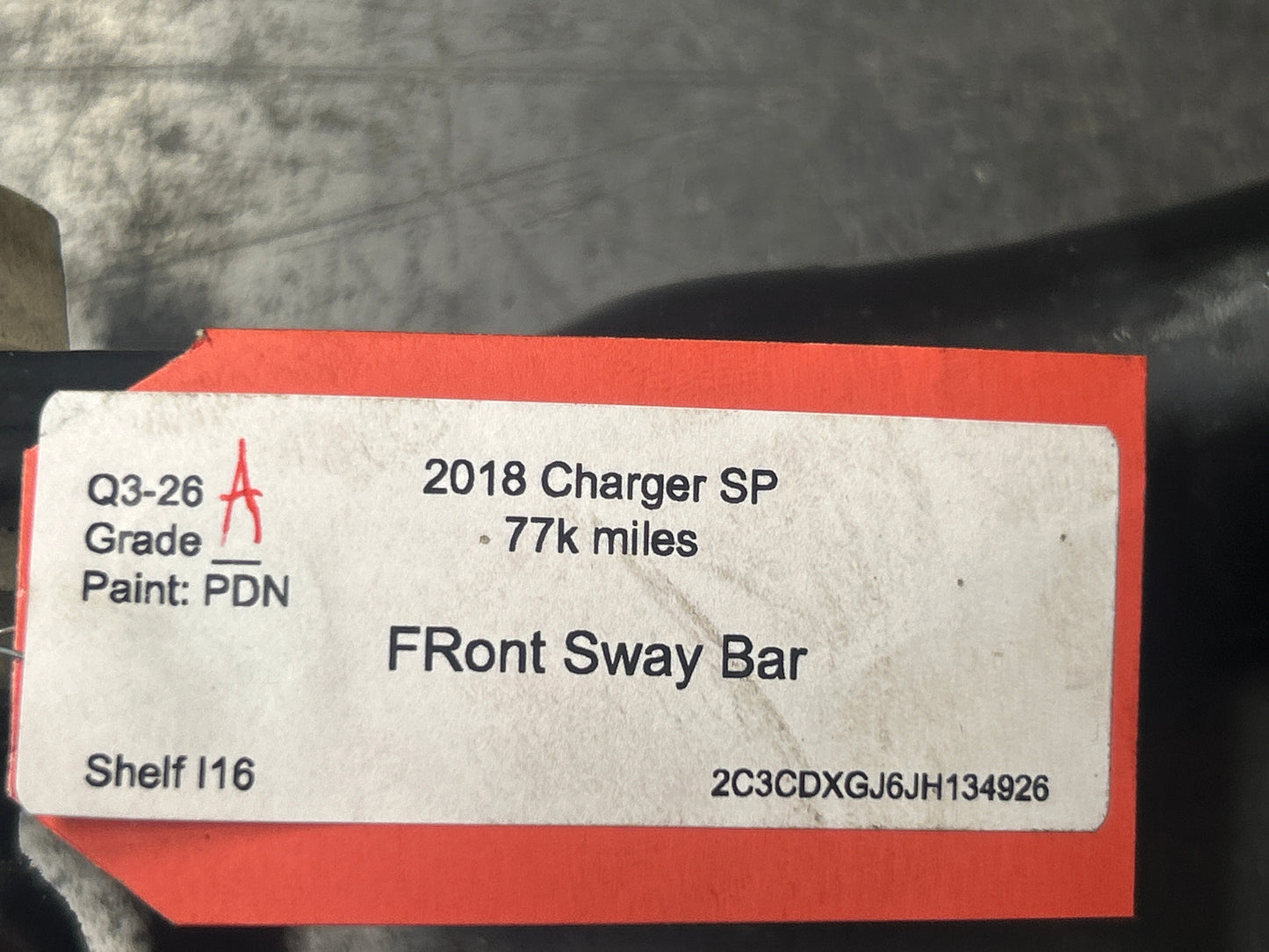 2014-2023 Dodge Charger Scat Pack Front Stabilizer Sway Bar OEM 68184223AB