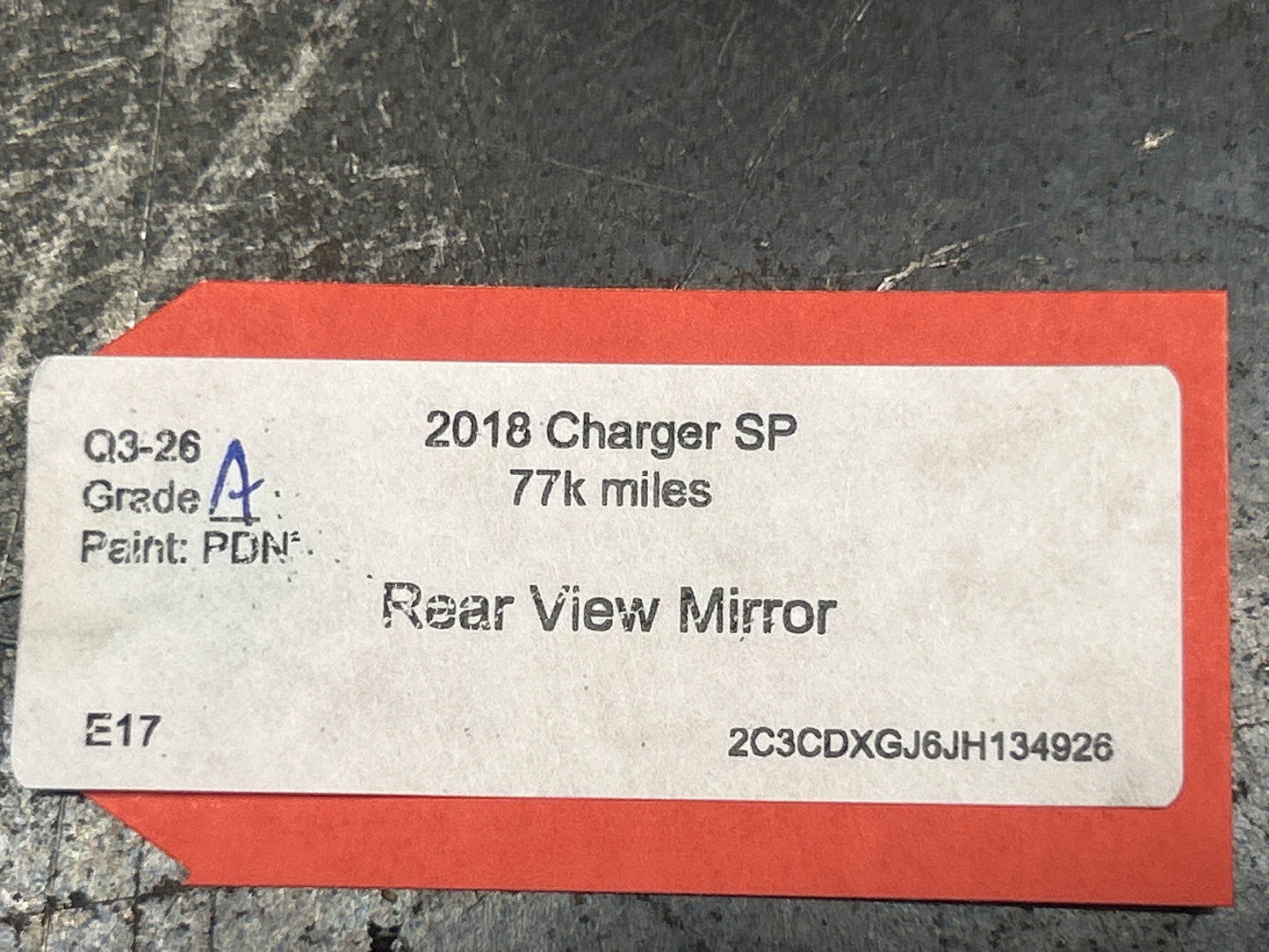 2017-2023 DODGE CHARGER SCAT PACK INTERIOR REAR VIEW MIRROR OEM 68324976AA