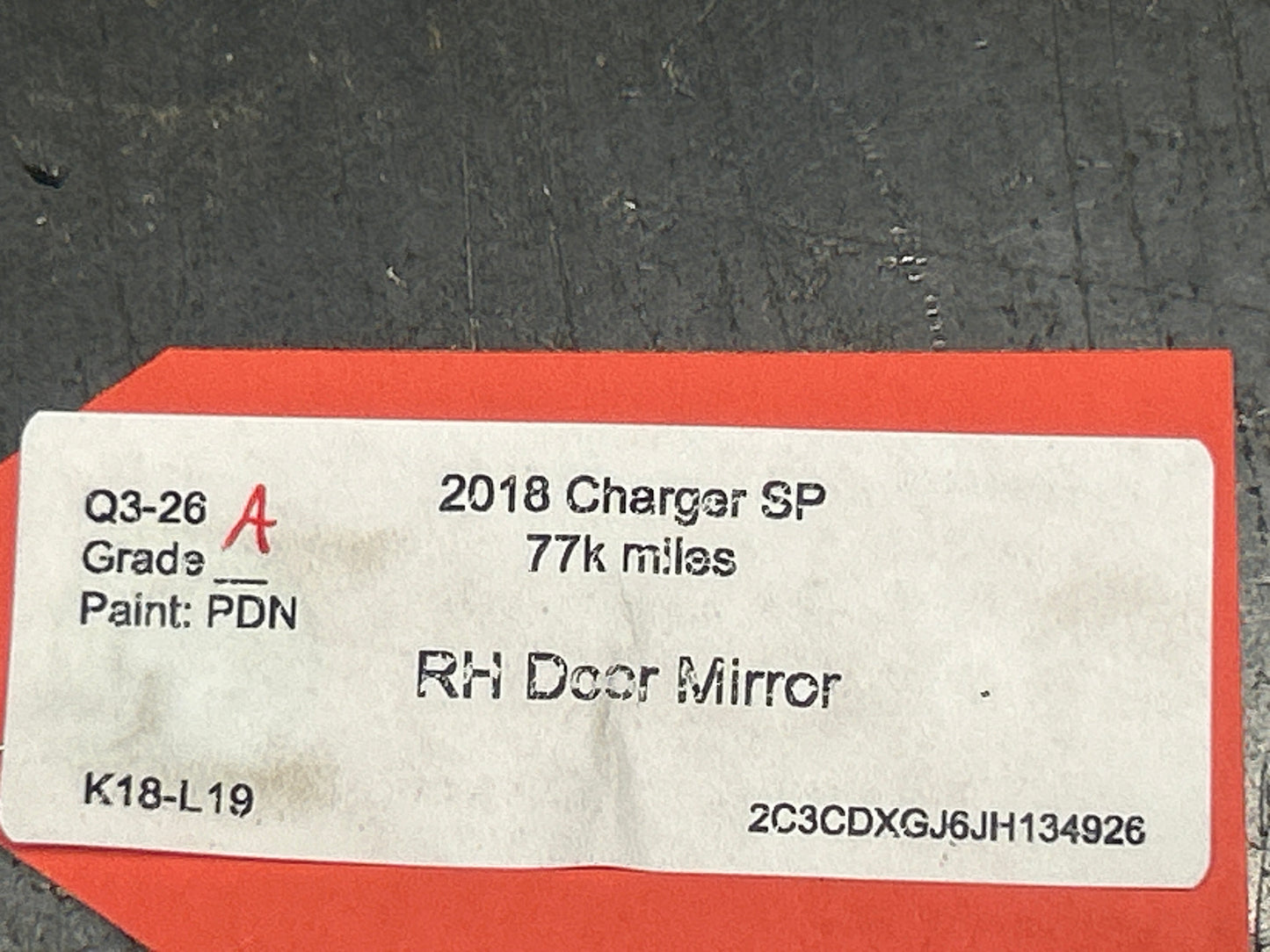 2015-2023 Dodge Charger 392 Scat Pack Factory RH Passenger Side View Mirror OEM