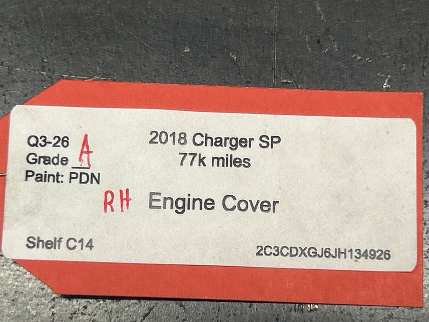 2015-2023 Dodge Challenger/Charger 6.4 Powered By SRT Passenger Engine Cover OEM
