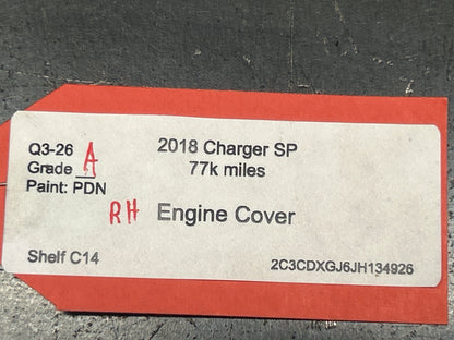 2015-2023 Dodge Challenger/Charger 6.4 Powered By SRT Passenger Engine Cover OEM