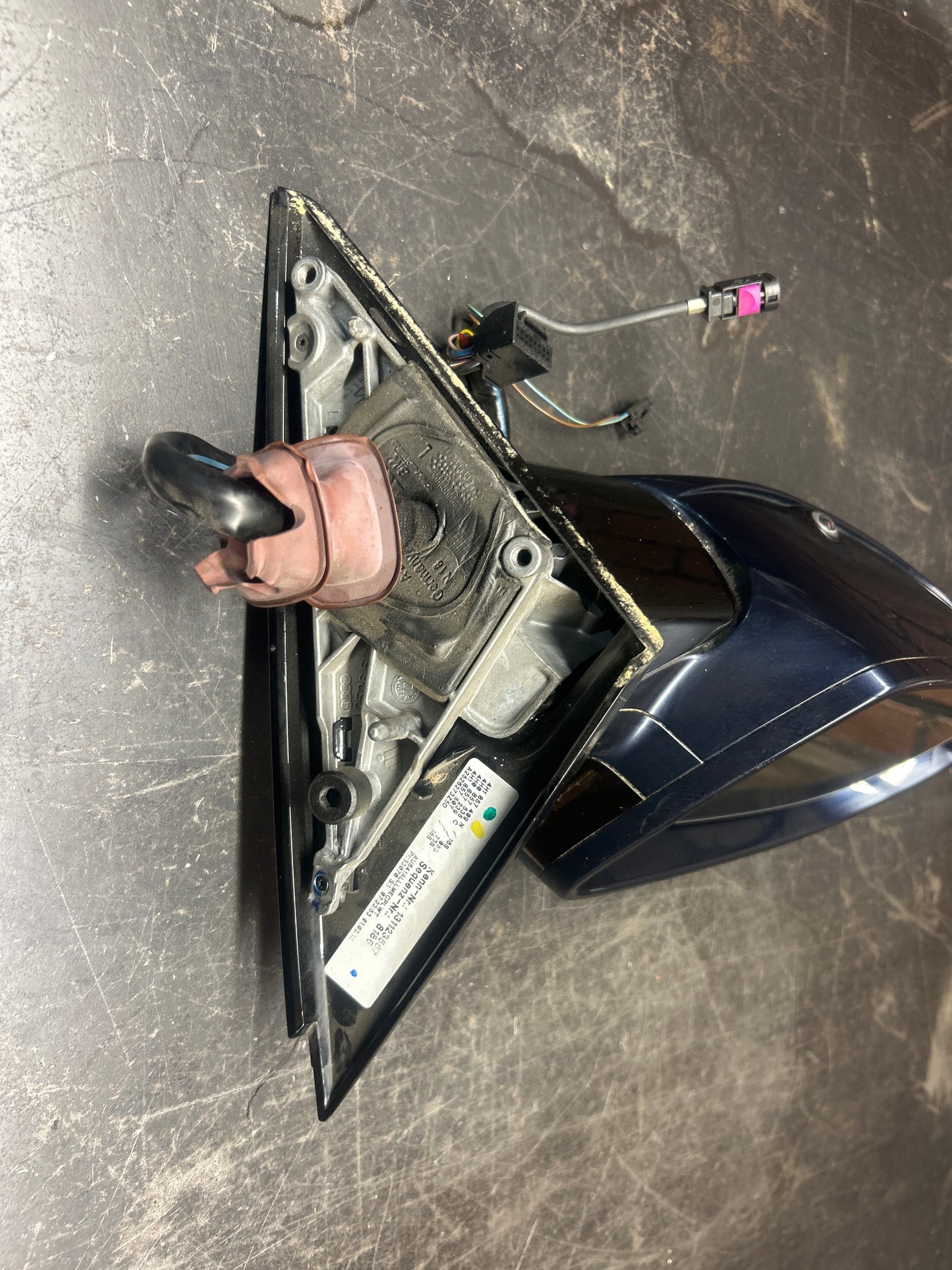 2011-2018 AUDI S8 A8 Front Left Side Mirror W/Camera And Blind Spot Blue OEM