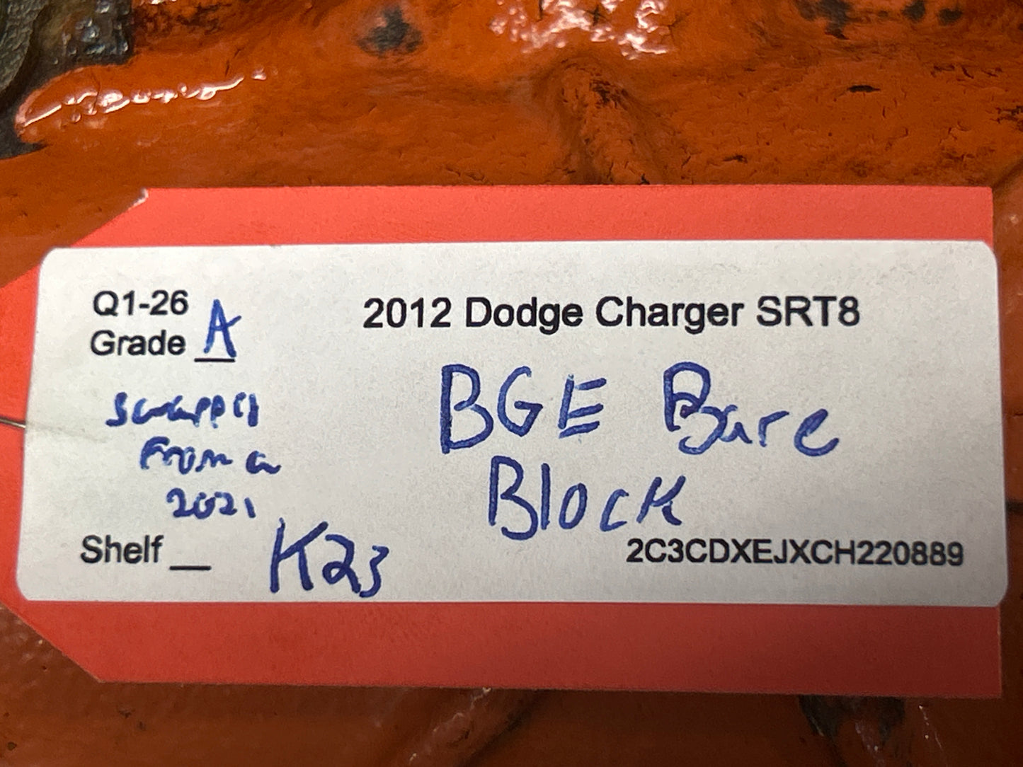 15-23 Dodge Challenger/Charger 6.4L BGE HEMI V8 Bare Engine Block 68249194AA OEM