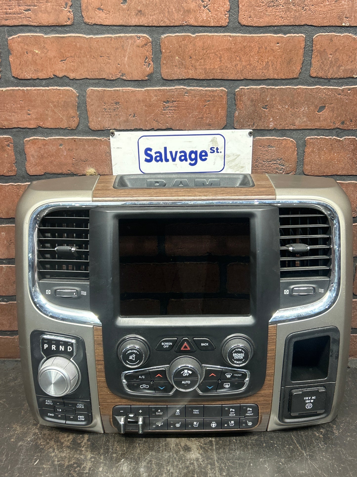 2013-2018 DODGE LARAMIE HORN 1500 2500 3500 RADIO DASH BEZEL CENTER TRIM CONSOLE