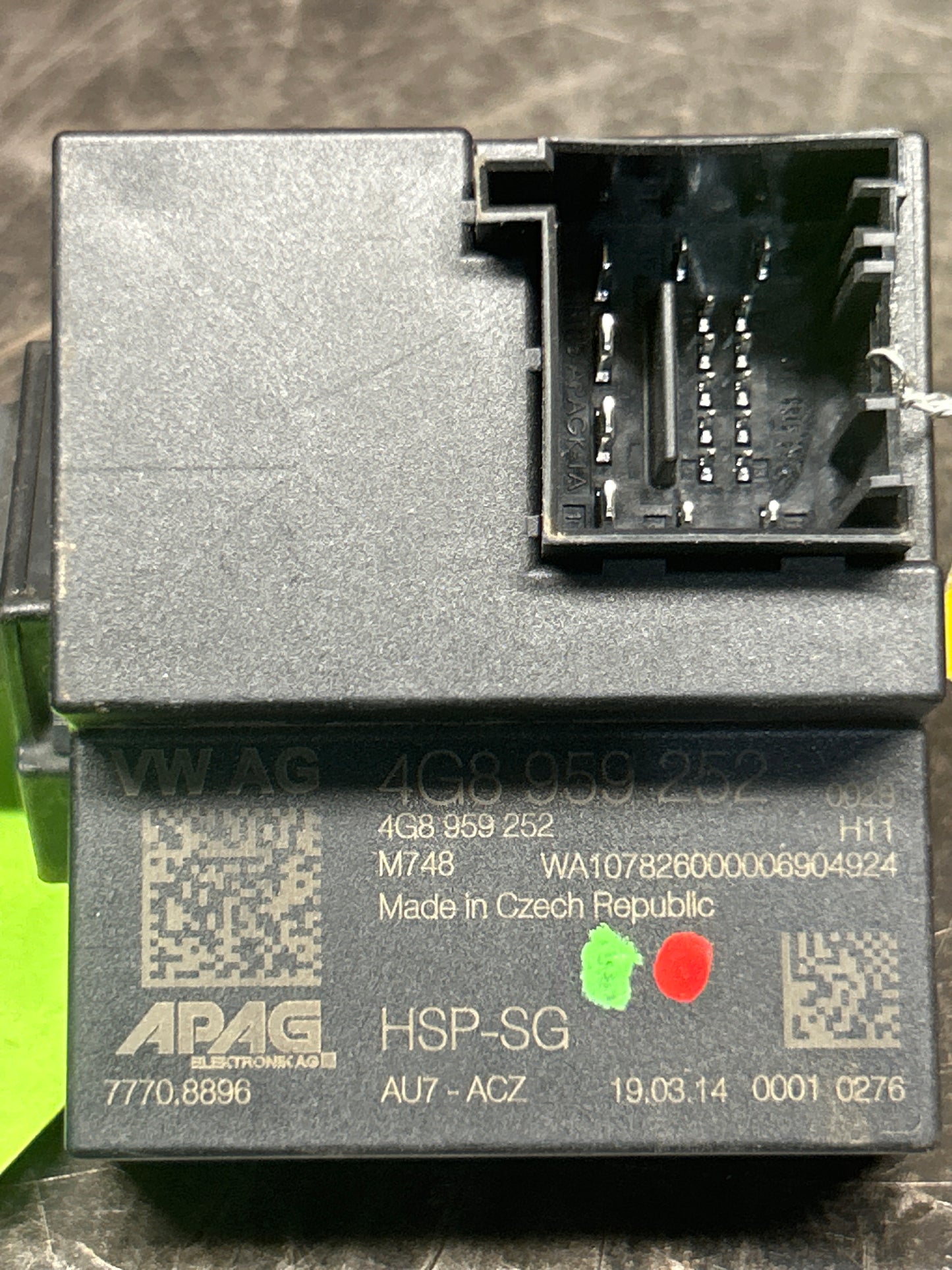 12-18 AUDI A7 S7 RS7 REAR ELECTRIC SPOILER WING CONTROL MODULE OEM 4G8959252