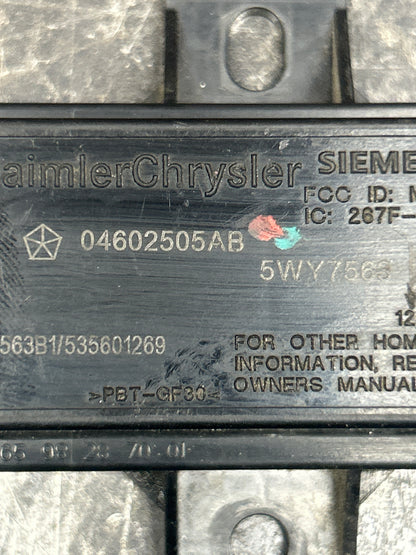 06-08 DODGE CHRYSLER LEFT FRONT TIRE PRESSURE TRANSPONDER TPMS OEM 4602503AB