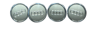 Audi A1 A3 A4 A5 A6 A7 A8 4Pcs Hub Covers Badge Chrome Wheel Rim Center Cap