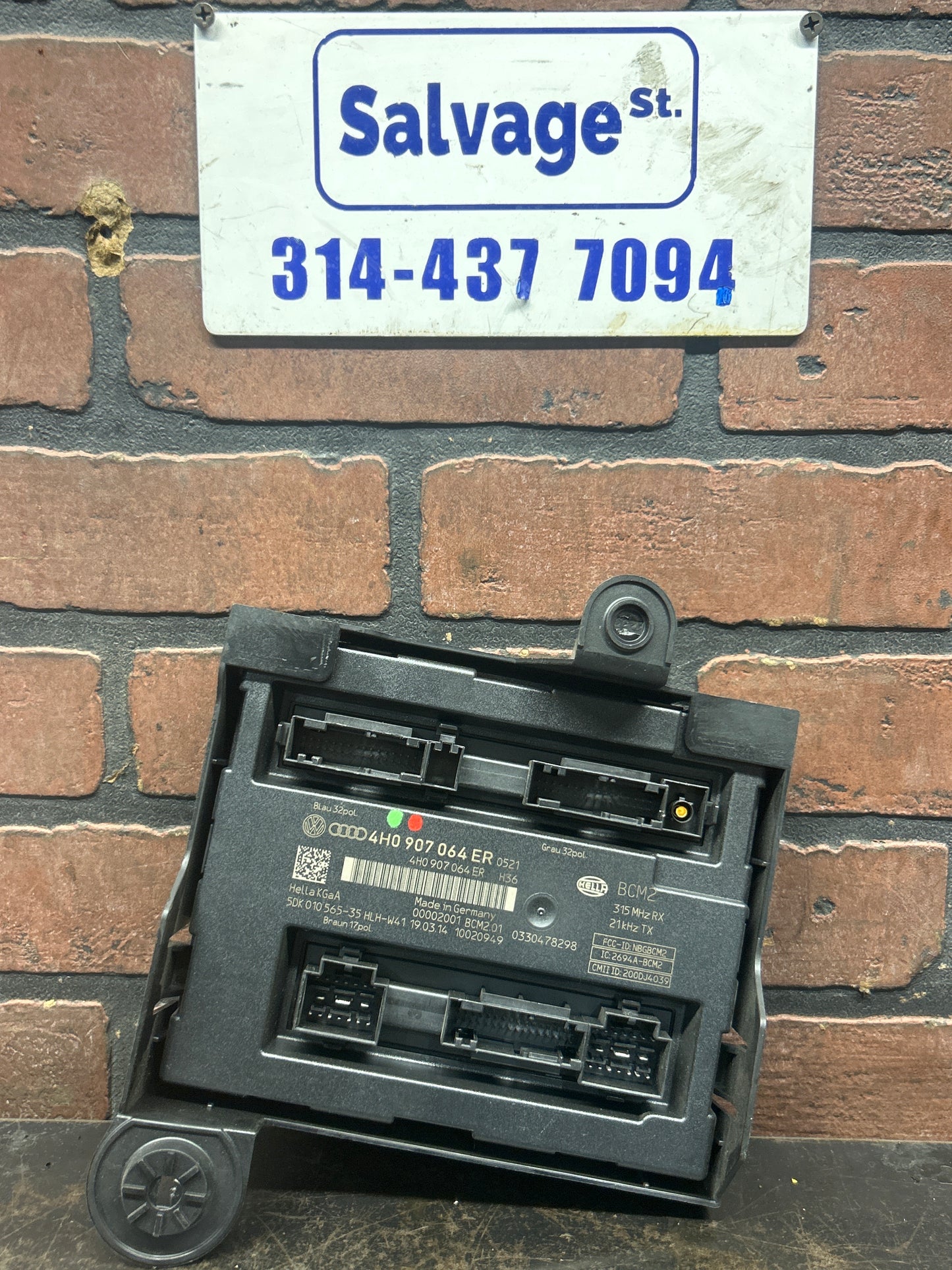 2011-2018 OEM AUDI A6 A7 A8 S6 S7 S8 COMPUTER BODY CONTROL MODULE 4H0 907 064ER