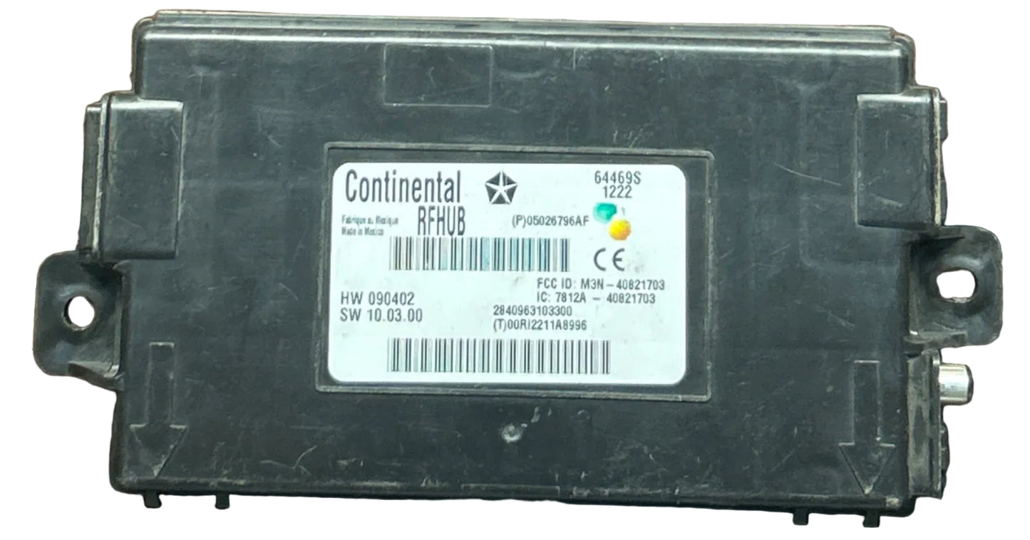 11-12 Chrysler 300 Dodge Charger RF Hub Keyless Entry Receiver Module 5026796AE