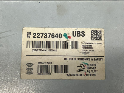 12-14 GMC YUKON TAHOE ESCALADE XM RADIO RECEIVER CONTROL MODULE OEM 22737640
