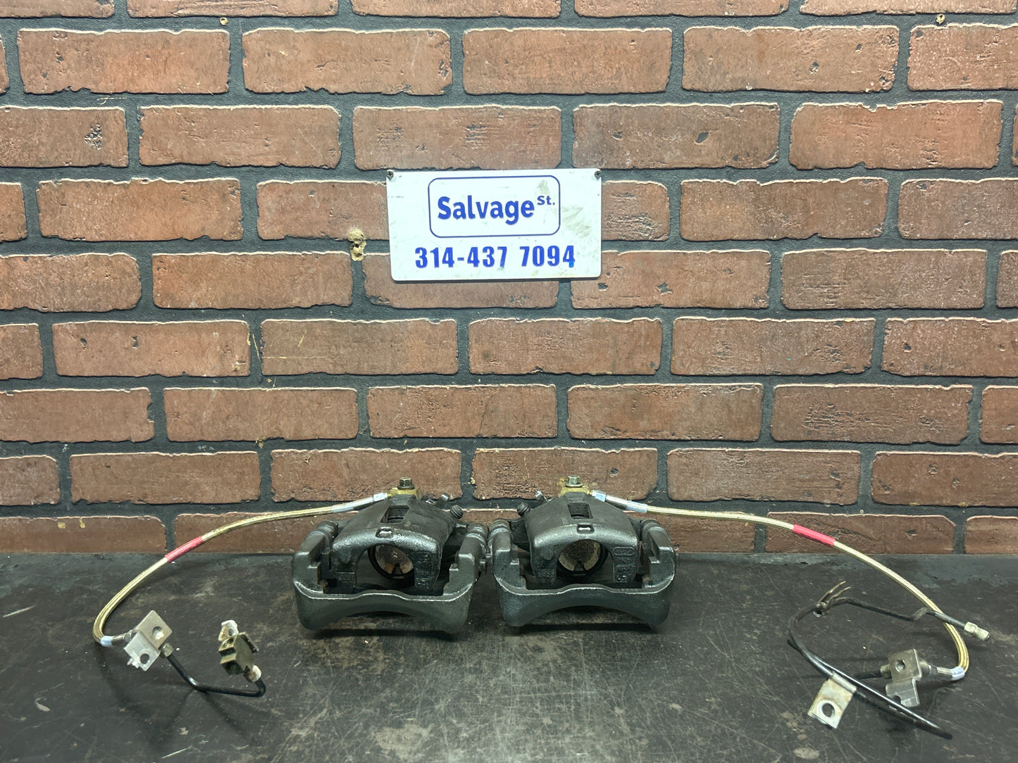 96-02 Dodge Viper Gen 2 OEM Rear Brake Calipers & Brackets W/Braided Brake Hoses