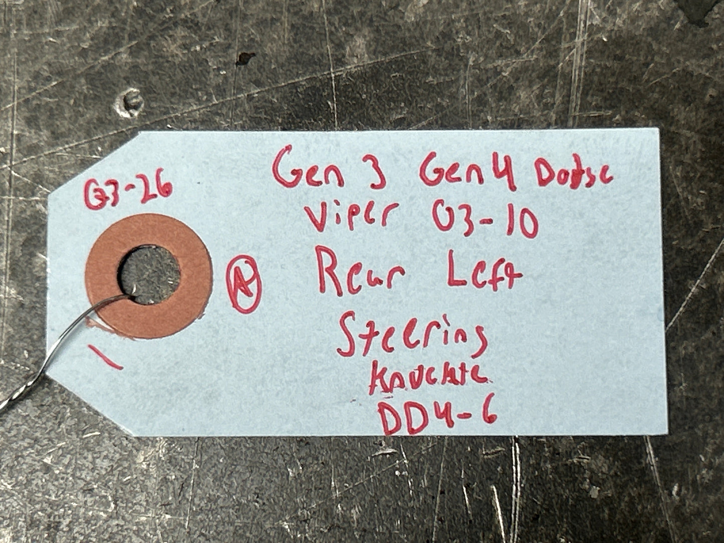 03-10 Dodge Viper Gen 3 & 4 Rear Left Spindle Knuckle OEM Dodge Viper 5290131AA