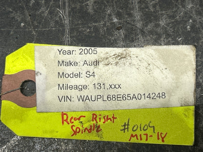 05-13 Audi A4 S4  Wheel bearing Housing Knuckle Assembly R/Rear OEM 8E0505434A