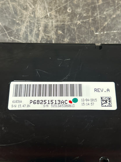 16 JEEP GRAND CHEROKEE SRT TEMPERATURE HVAC CONTROL MODULE 68251513AC
