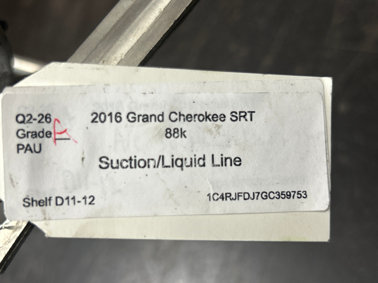 2016-2021 Dodge Durango Jeep Grand Cherokee A/C Liquid & Suction Lines OEM