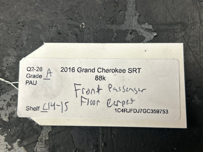 16-22 JEEP GRAND CHEROKEE FRONT RIGHT SIDE FLOOR CARPET COVER LINER MAT TRIM OEM