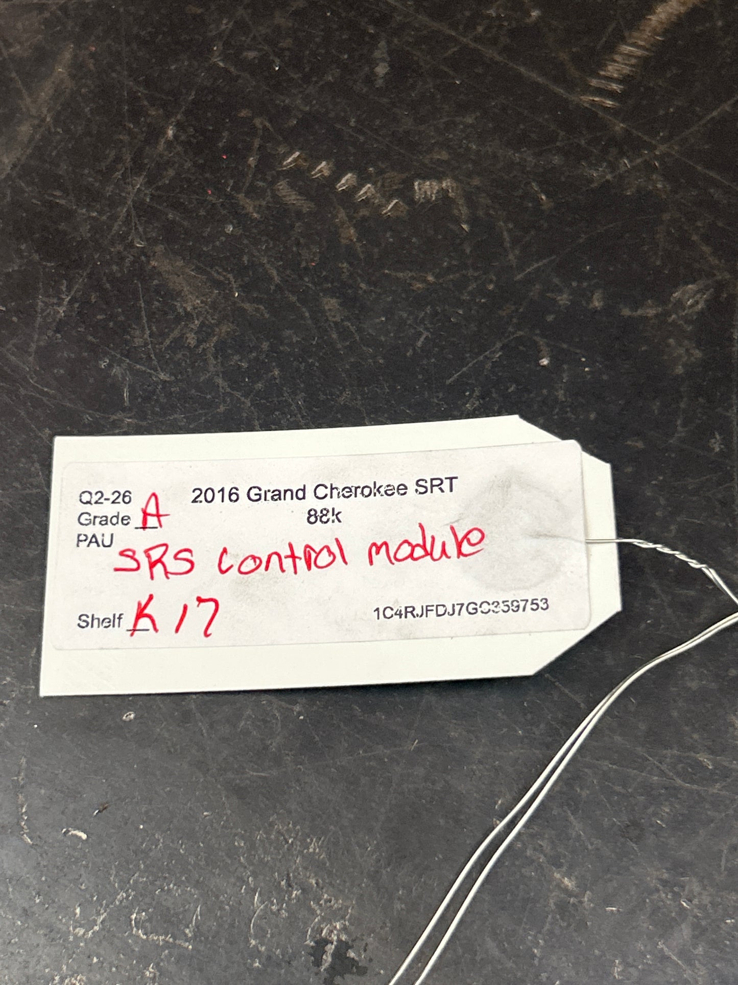 2016 Jeep Grand Cherokee OEM Occupant Restraint Control Module 68309533AA