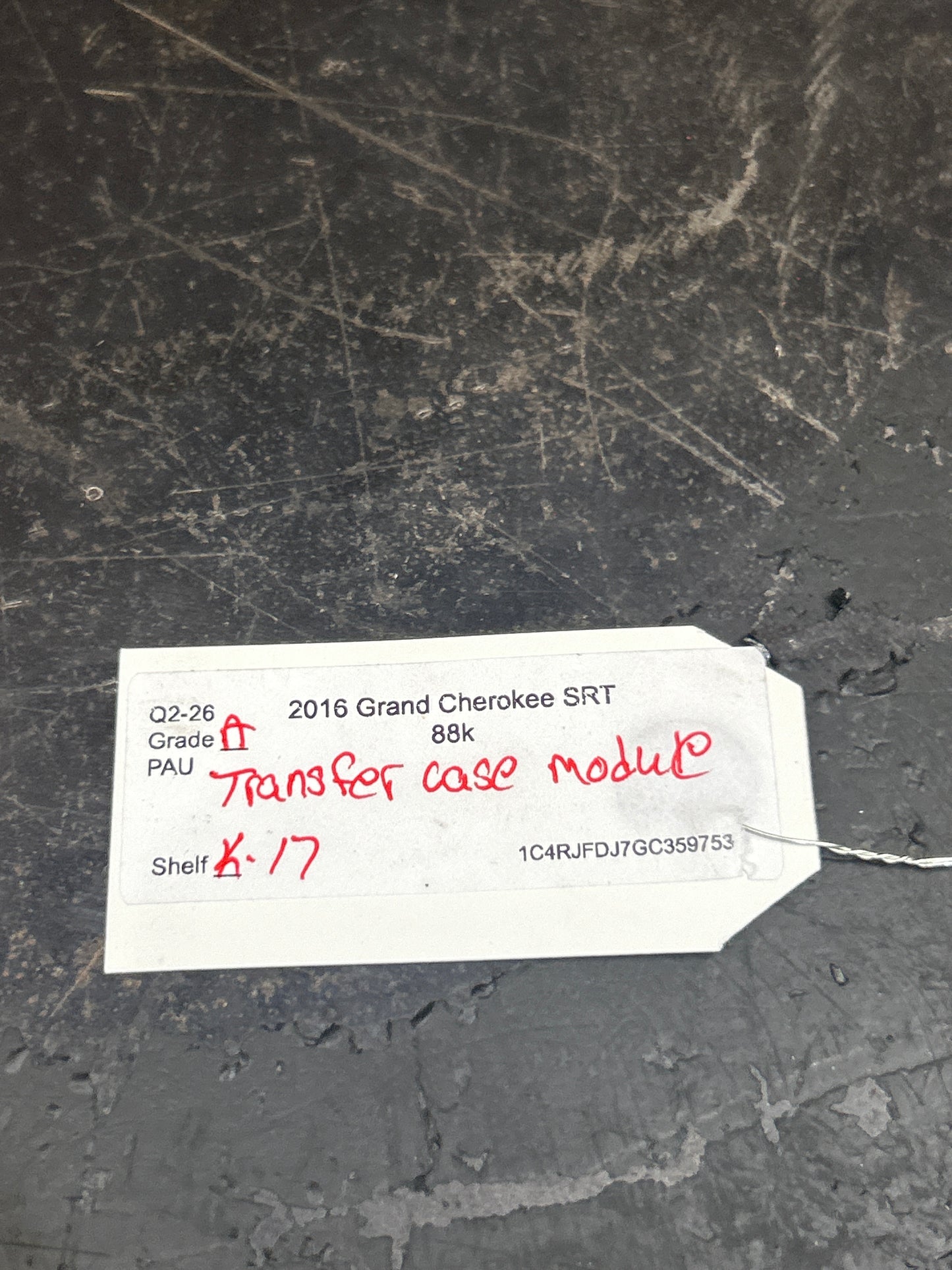 2016-2017 Jeep Grand Cherokee Transfer Case Control Module OEM 68250125AB