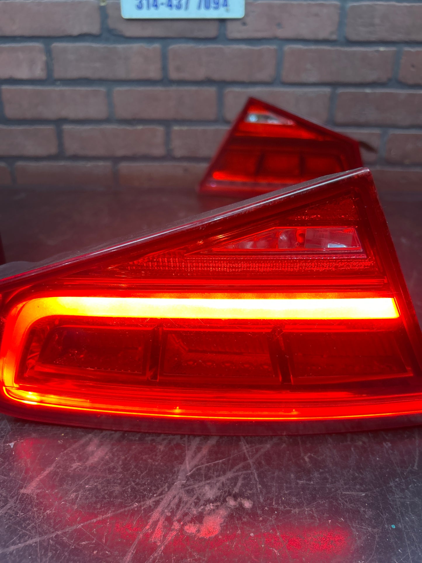 2011-2014 AUDI A8 L REAR LEFT RIGHT INNER TAILLIGHT TAIL LIGHT LAMP SET OEM