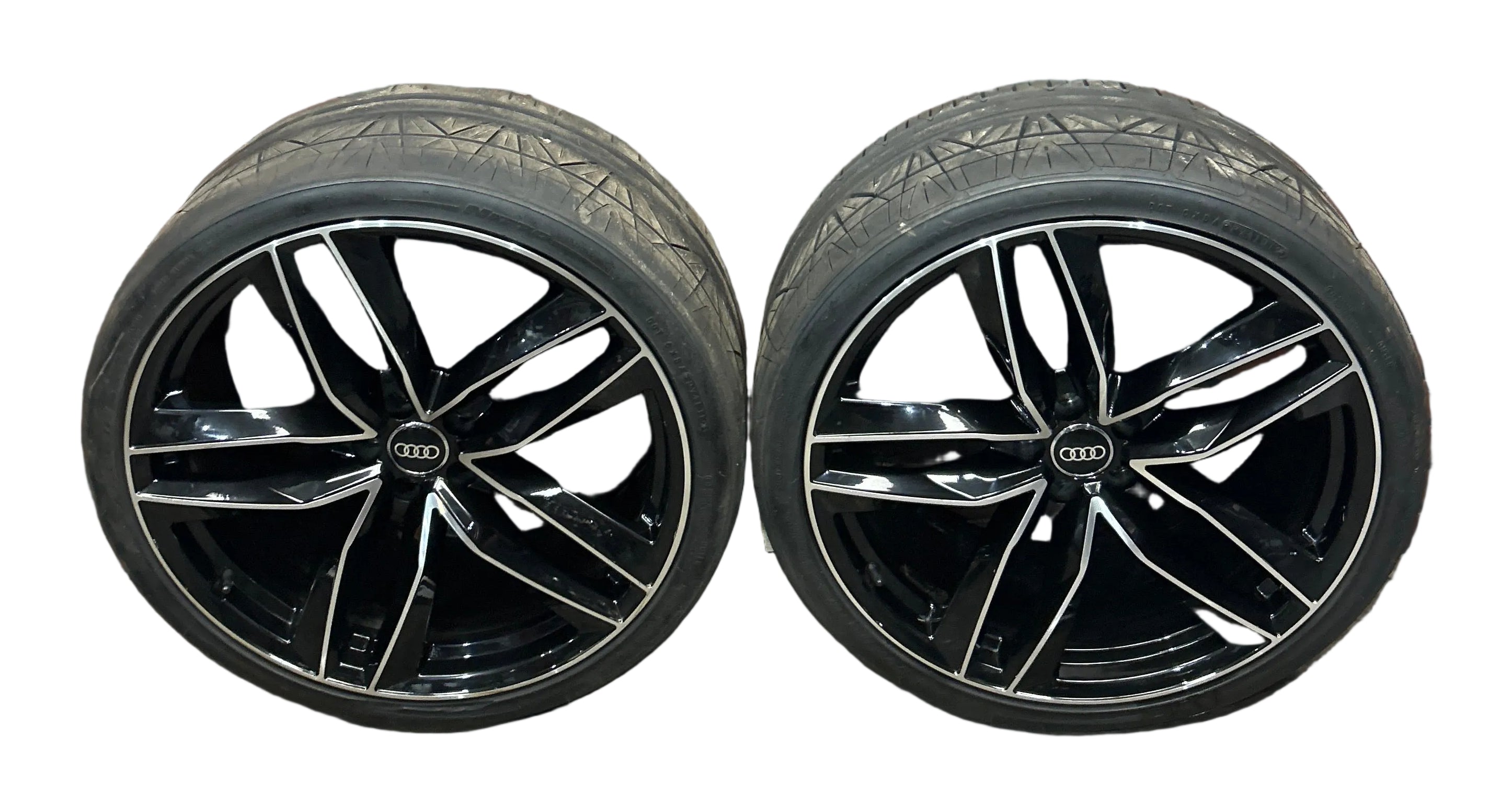 Audi Wheel Set Pair 1196 22x9.5 5x112 Black Fit A6 S6 A7 A8 Q3 Q5 SQ5 Q7 Q8