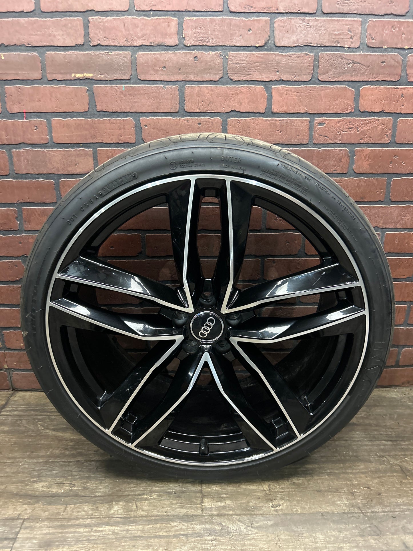 Audi Wheel Set Pair 1196 22x9.5 5x112 Black Fit A6 S6 A7 A8 Q3 Q5 SQ5 Q7 Q8